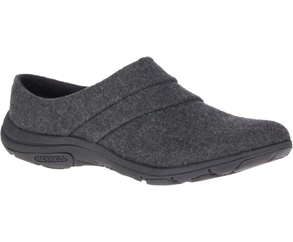 Merrell Slip Ons Damskie Czarne - Dassie Stitch Slide Wool - 563420-KRO